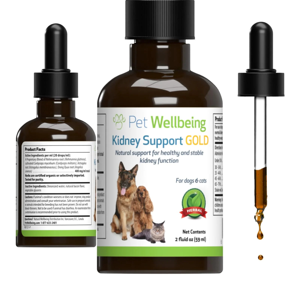 2 oz Herbal Kidney Support Supplement for Dogs D831