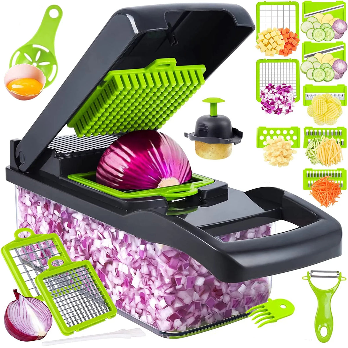 14 in 1 Vegetable Chopper with Container Y213