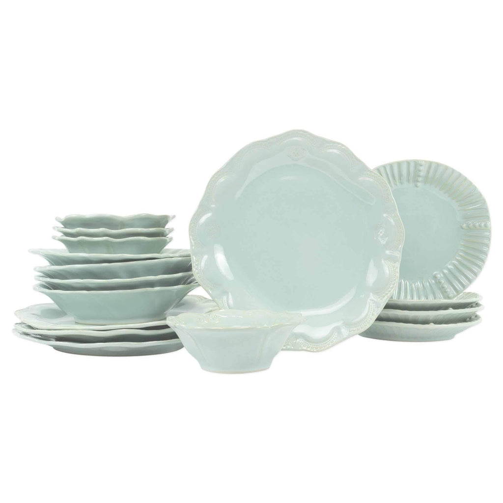 16-Piece Aqua Stone Place Setting G513