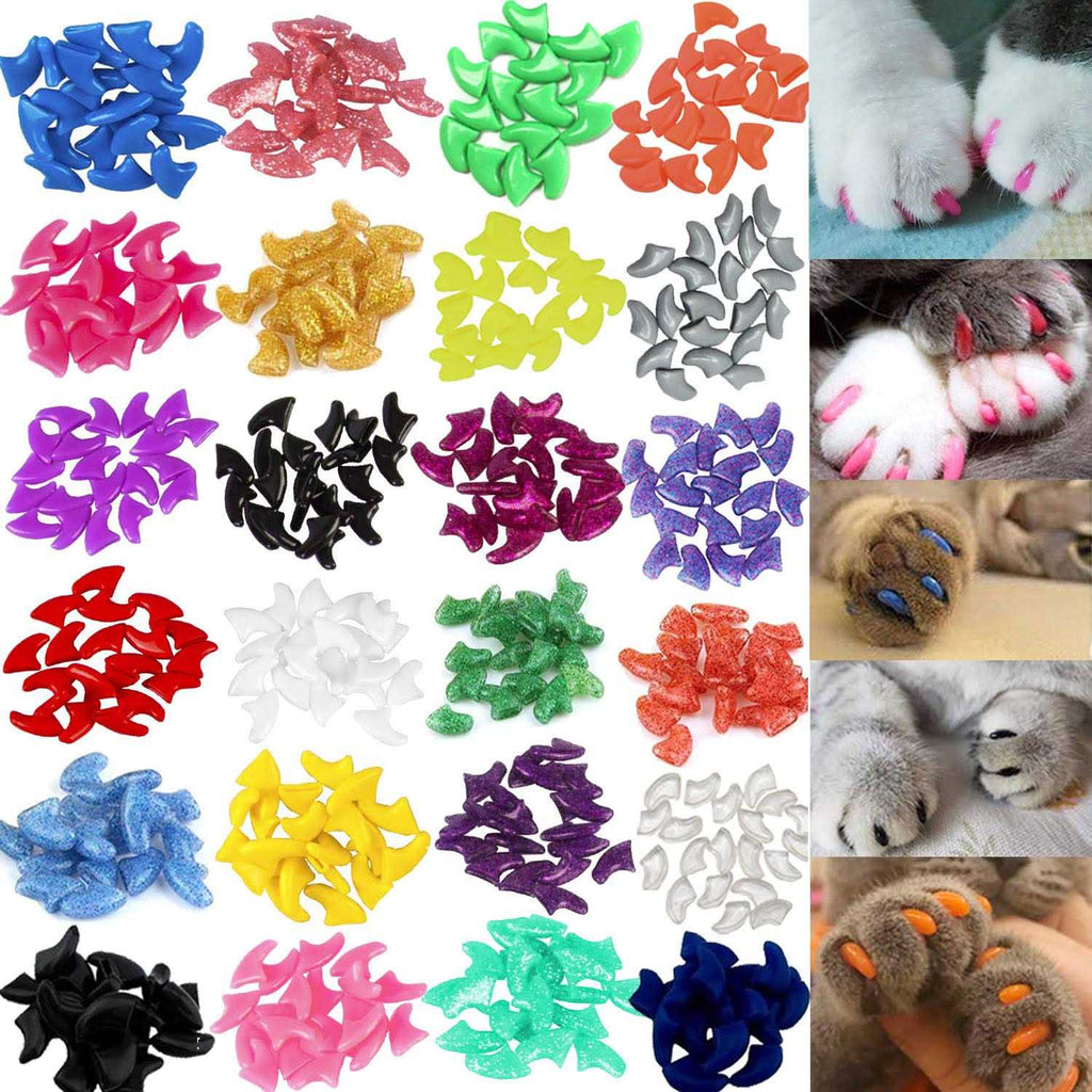 Cat Nail Caps with Glue and Applicators T429