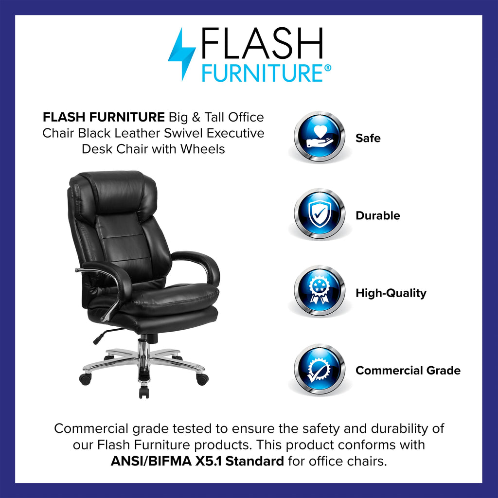 Black LeatherSoft Swivel Executive Office Chair R150
