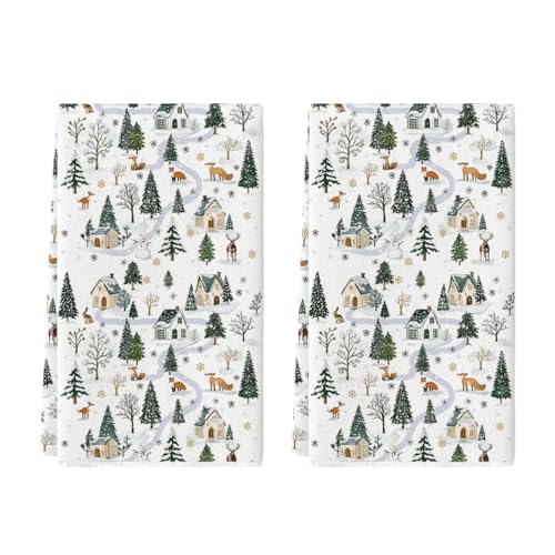 Christmas Kitchen Dish Towels 18x26 Inch Set of 2 P38443
