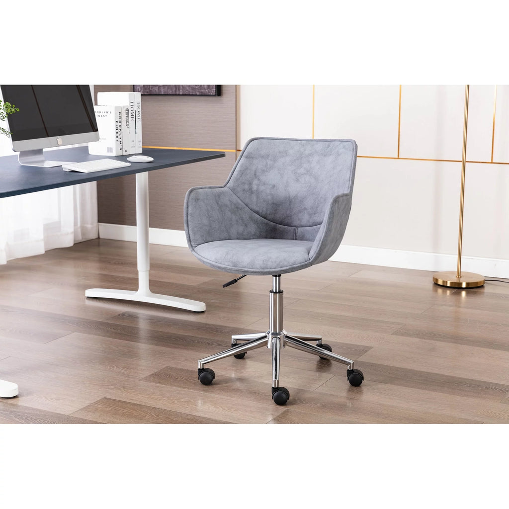 Pink Microfiber Adjustable Office Chair J1224