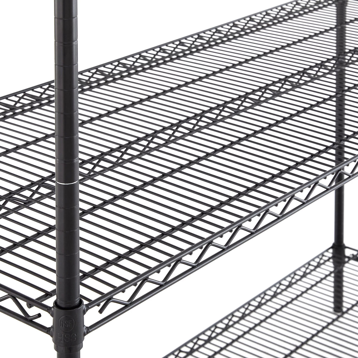 4 Shelf Heavy Duty Wire Shelf Unit Black J763