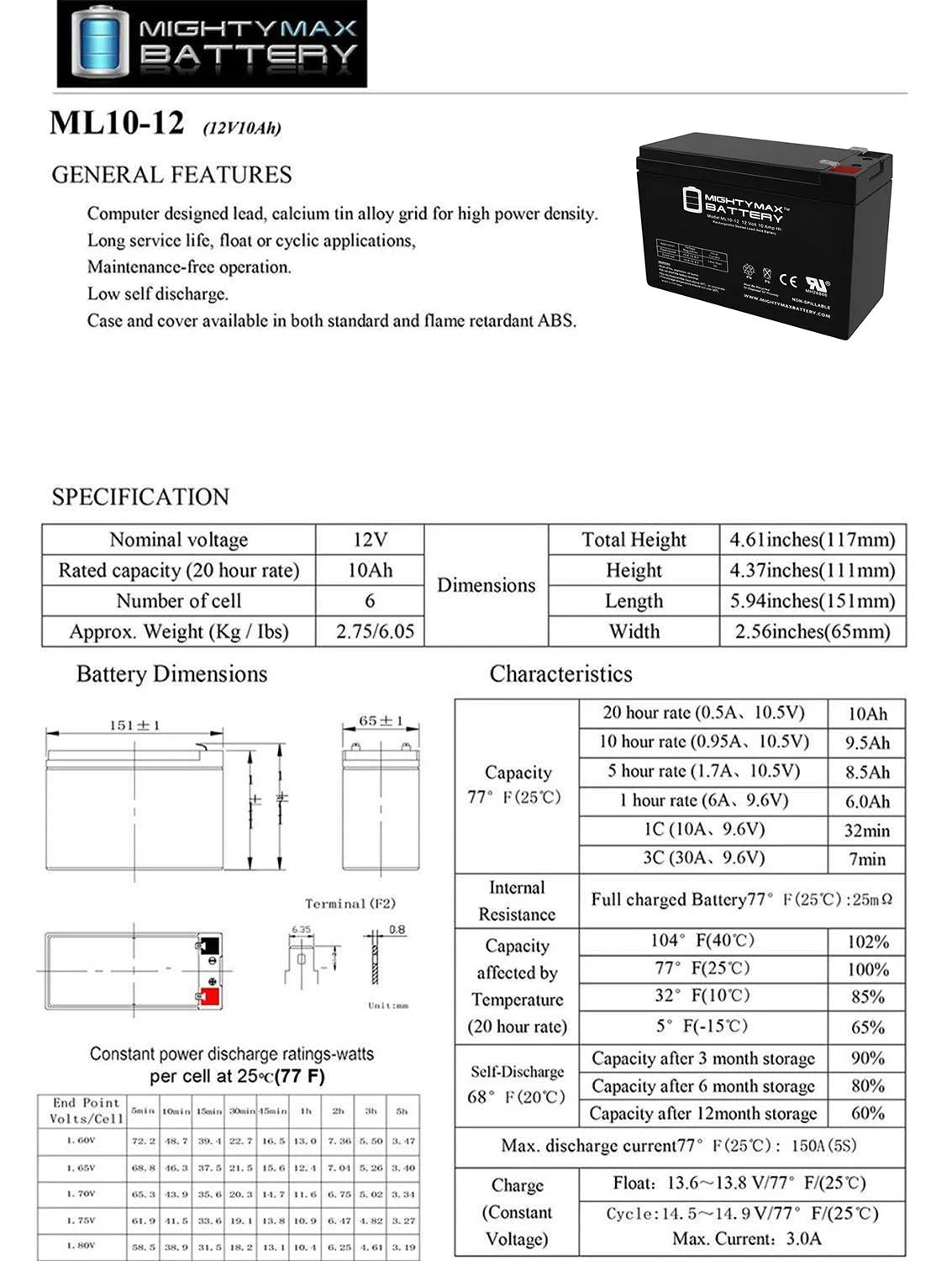 12V 10AH Mountain Bike + 12V 1Amp Charger Z4538