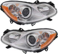 Halogen Headlight Assembly Pair for Smart Fortwo 2010 2011 2012 R8415