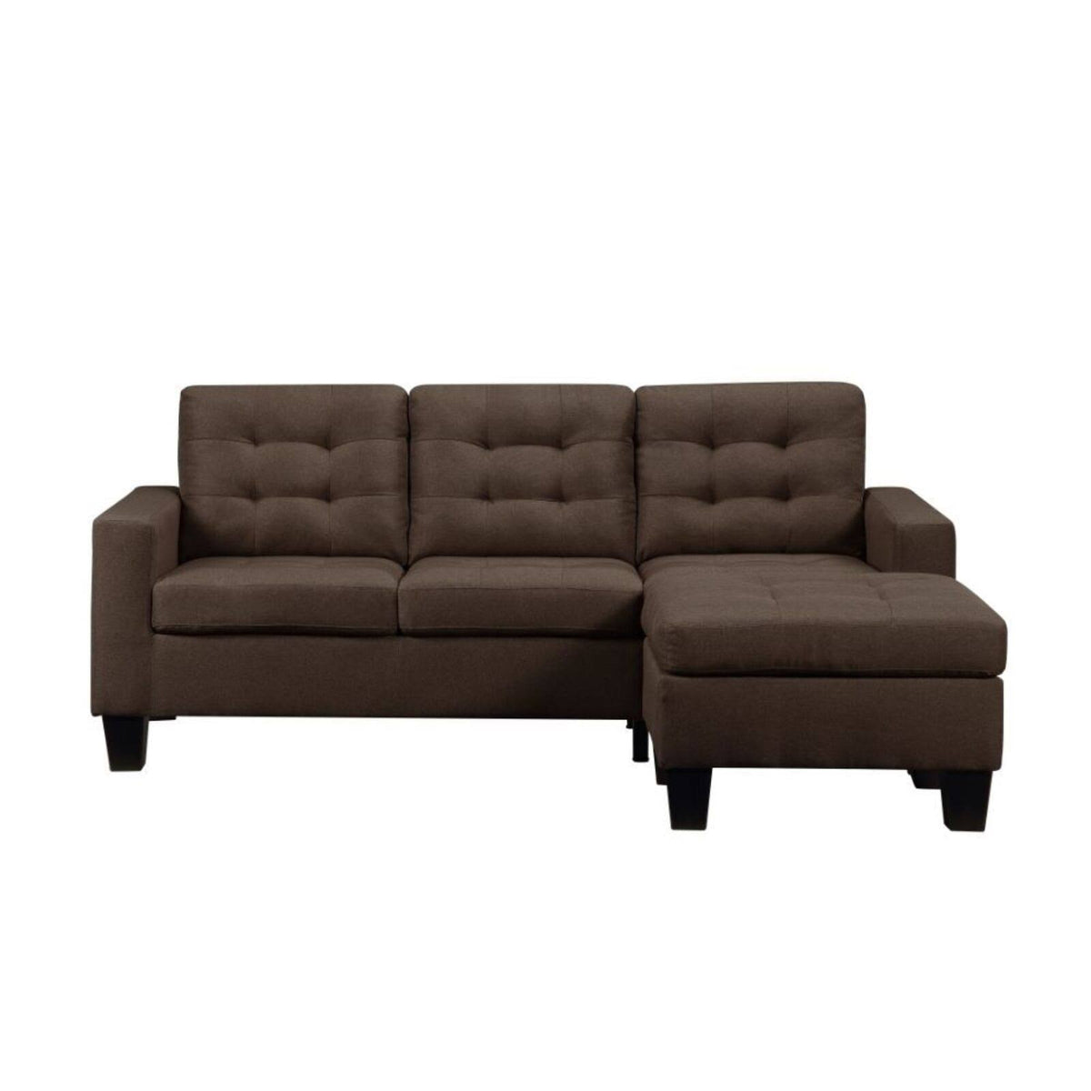 Brown Linen Sectional Sofa Y4004