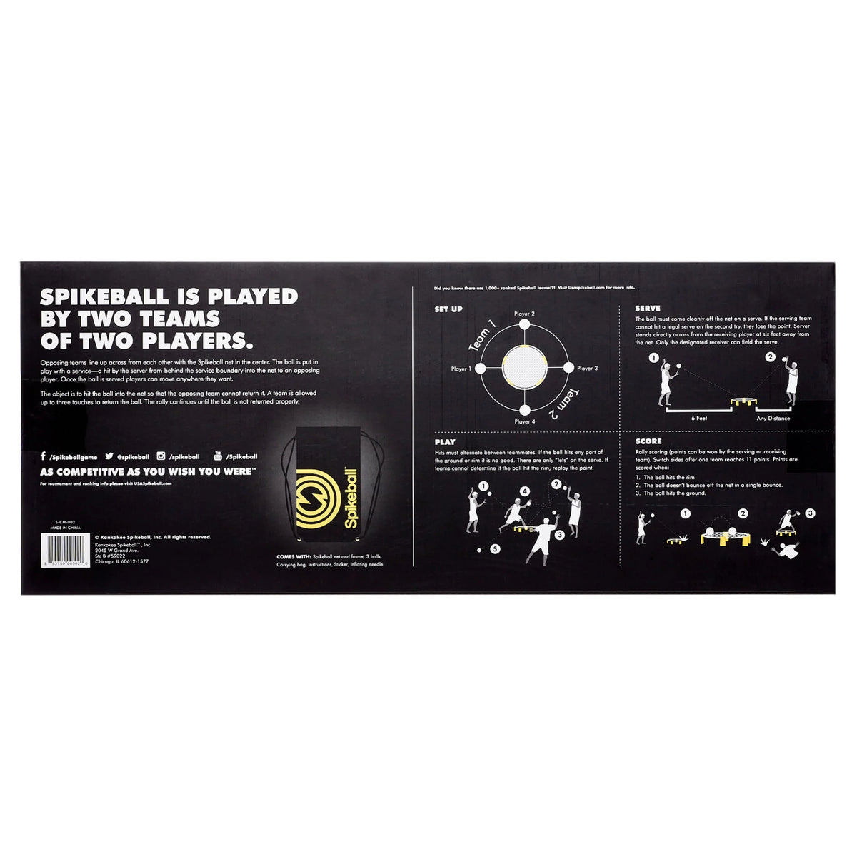 Portable Foldable 3 Ball Kit with Adjustable Net O984546