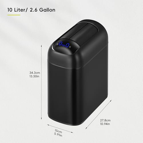 2.6 Gallon Slim Automatic Touchless Trash Can C342