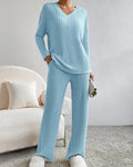 V-Neck Two-Piece Lounge Set H55378