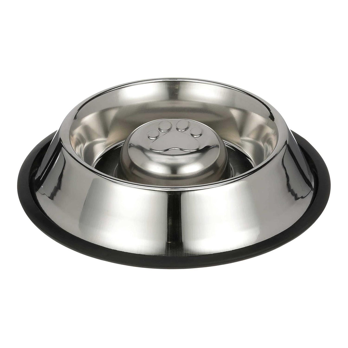 Stainless Steel Slow Feed Bowl Non-Tip & Non-Skid A4704