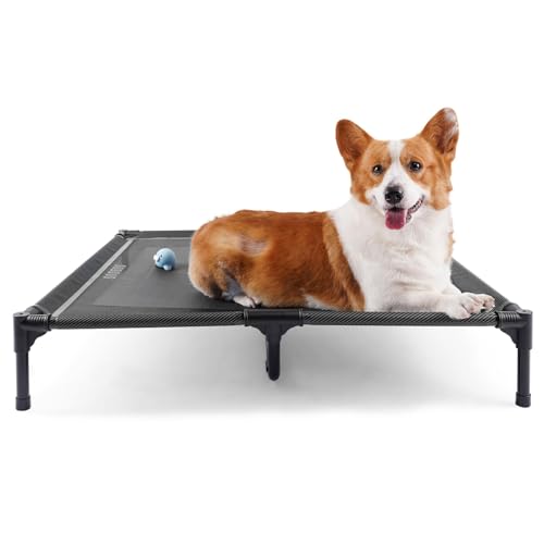 Elevated Dog Bed with Metal Frame, X-Large Grey S534