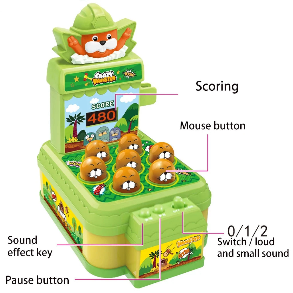 Electronic Arcade Whack A Mole Game Toy with Hammer W1258