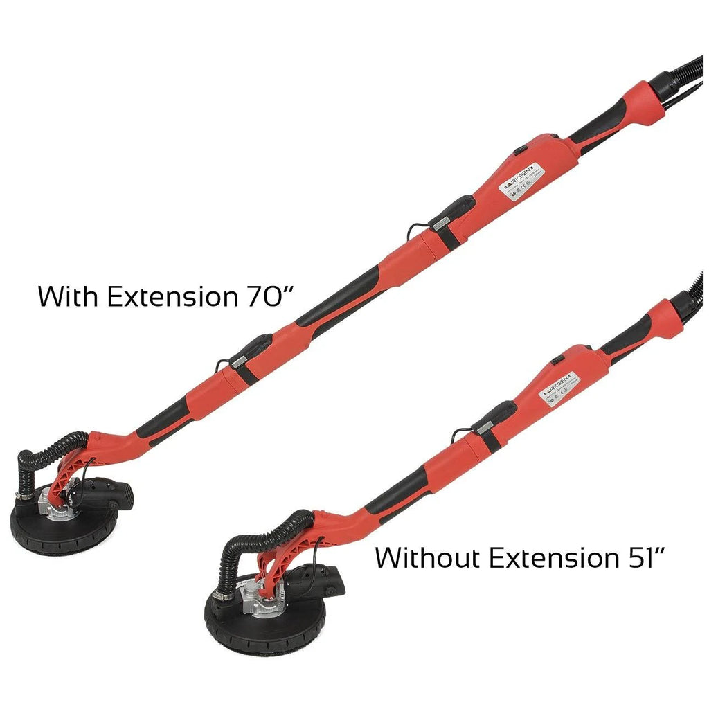 6ft 5 Speed Swivel Electric 600W Drywall Sander 6 Pcs Portable Case Z489351