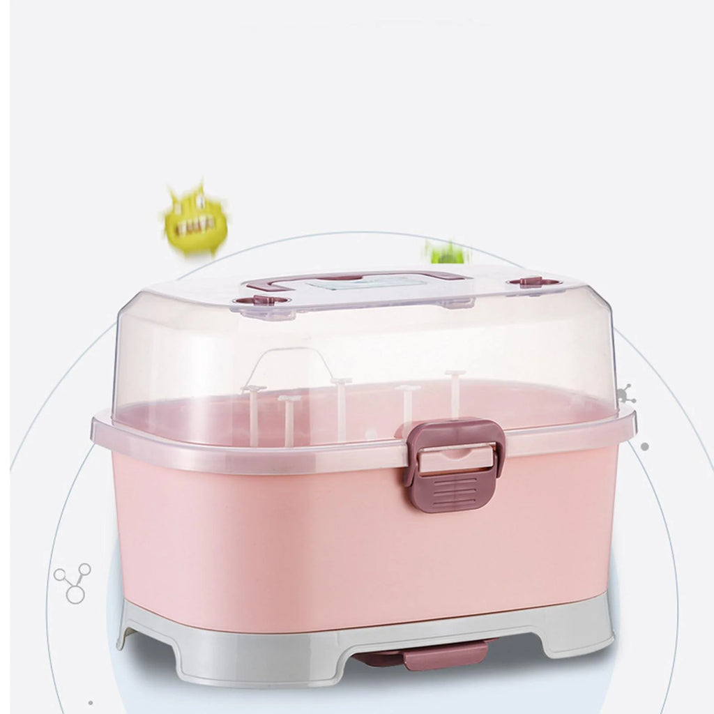 Baby Bottle Drying Organizer Holder with Cleaning Brush O4652
