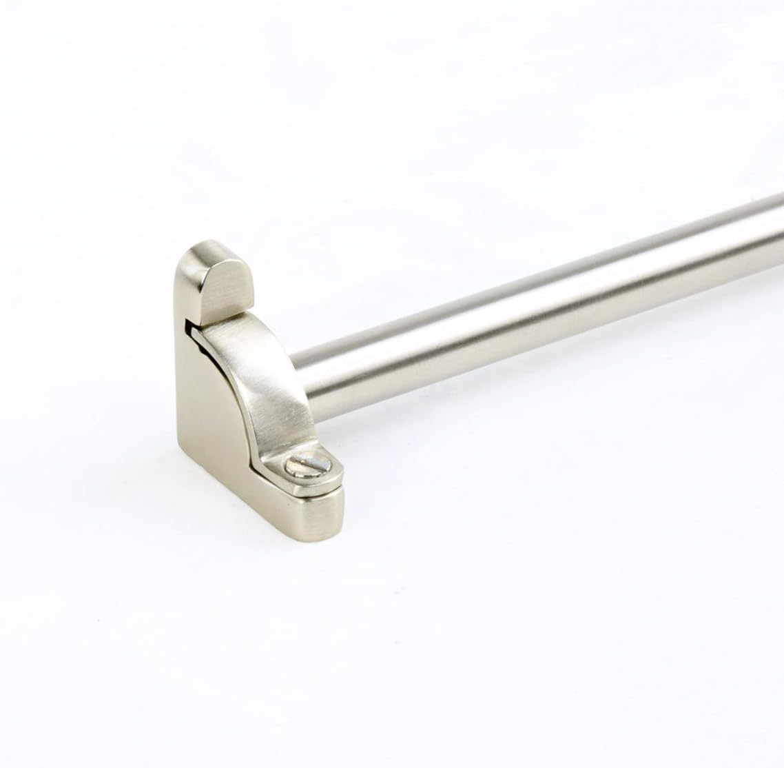 Brushed Satin Nickel Carpet Runner Rod Set 39 5/8 Inches L 1/2 Inch Dia Brass Tubes with Holder Bracket Hardware H4718