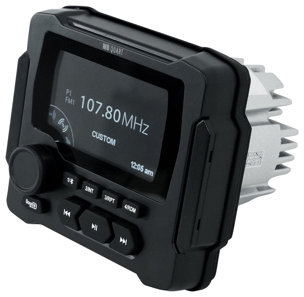 Marine Receiver with Bluetooth and 4 8" Black LED Speakers B4447