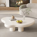 White Wood Coffee Table with 4 Legs I69057