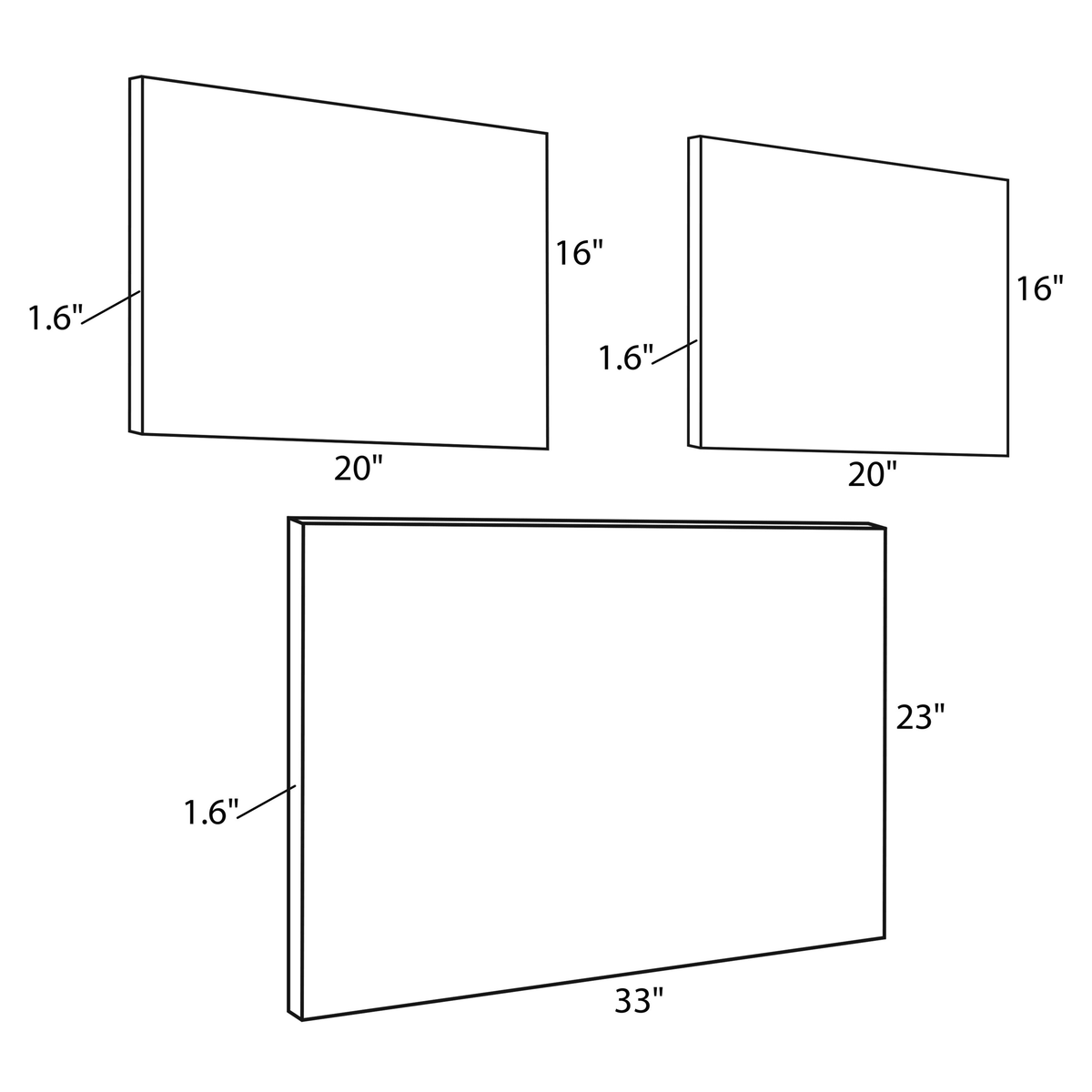Framed Canvas Set - Gray (3 Piece) Q75356