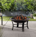 26 Metal Round Wood-Burning Fire Pit M7084
