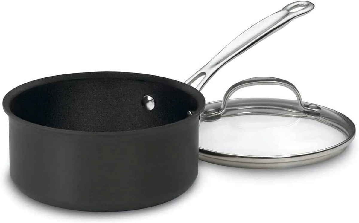 10-Piece Nonstick Hard-Anodized Cookware Set with 12-Piece Knife Set and Knife Sharpener I6152