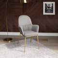 Grey Leatherette Accent Chair D947