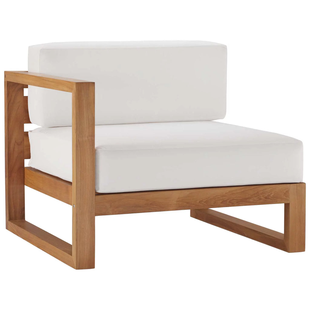 Teak Wood 3-Piece Sectional Sofa Set G429137