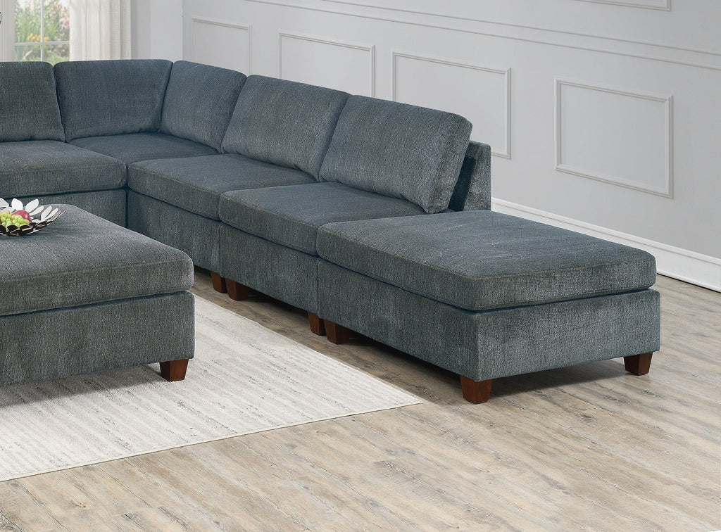 Grey Chenille Modular Sectional 8pc Set O3655