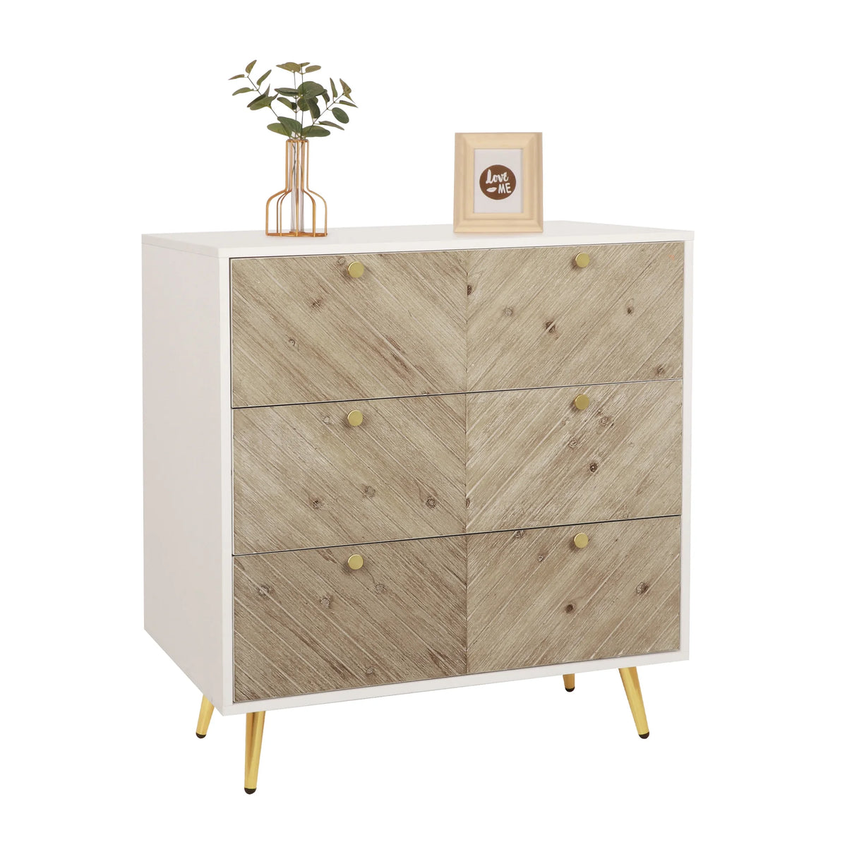 White 3 Drawer Dresser Y623915