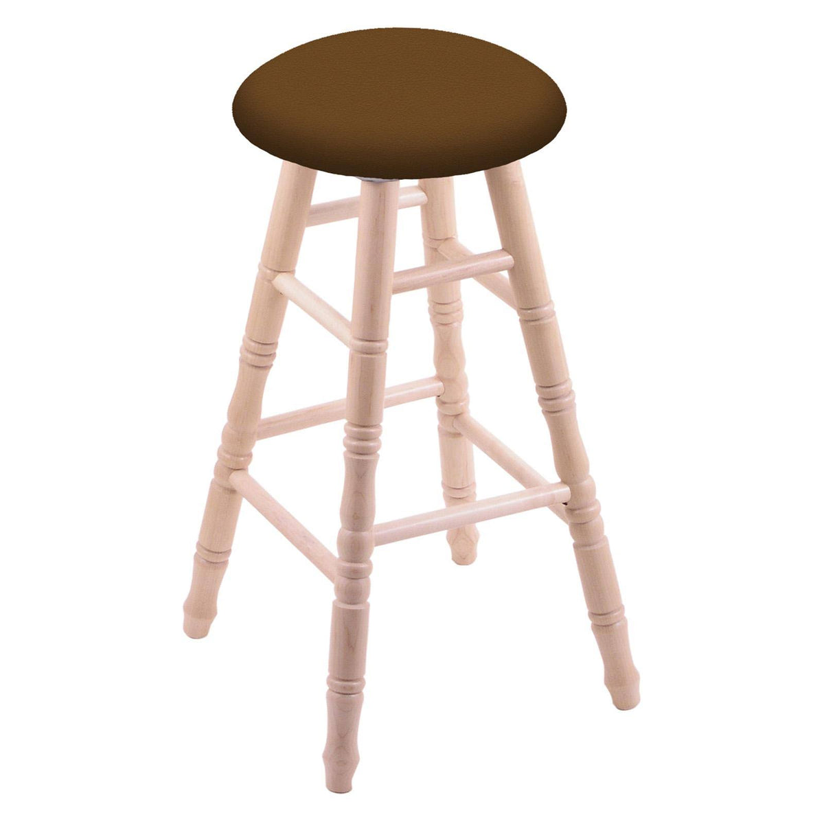 24x22 Maple Counter Stool in Dark Cherry Finish with Beechwood Seat and Turned Legs N65181