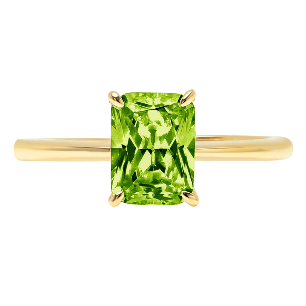 18K Yellow Gold Solitaire Ring S754