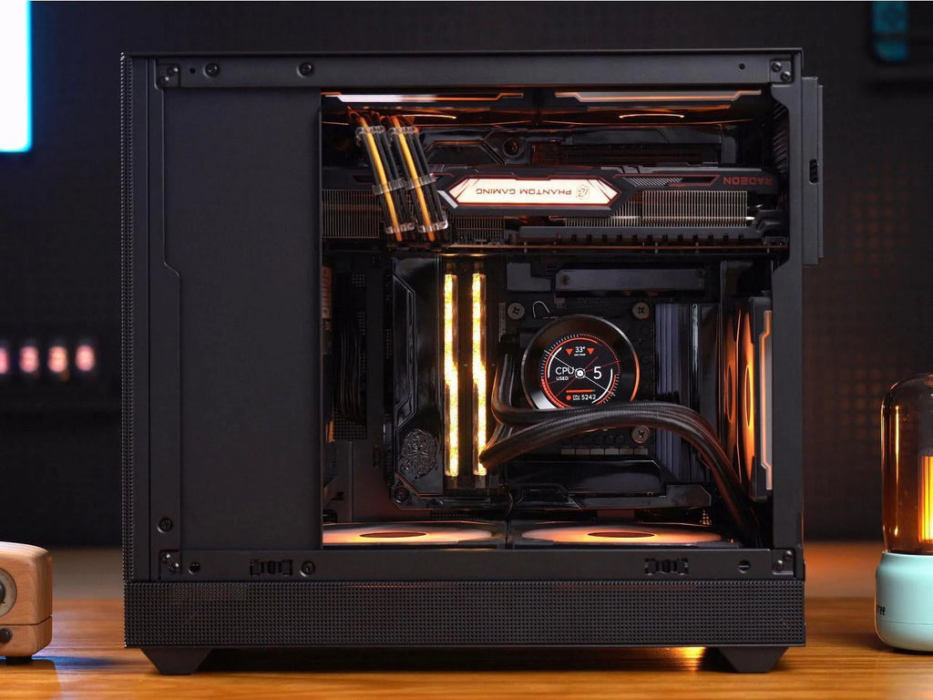 Black Micro ATX Mid Tower Computer Case with 120mm Fan U86384