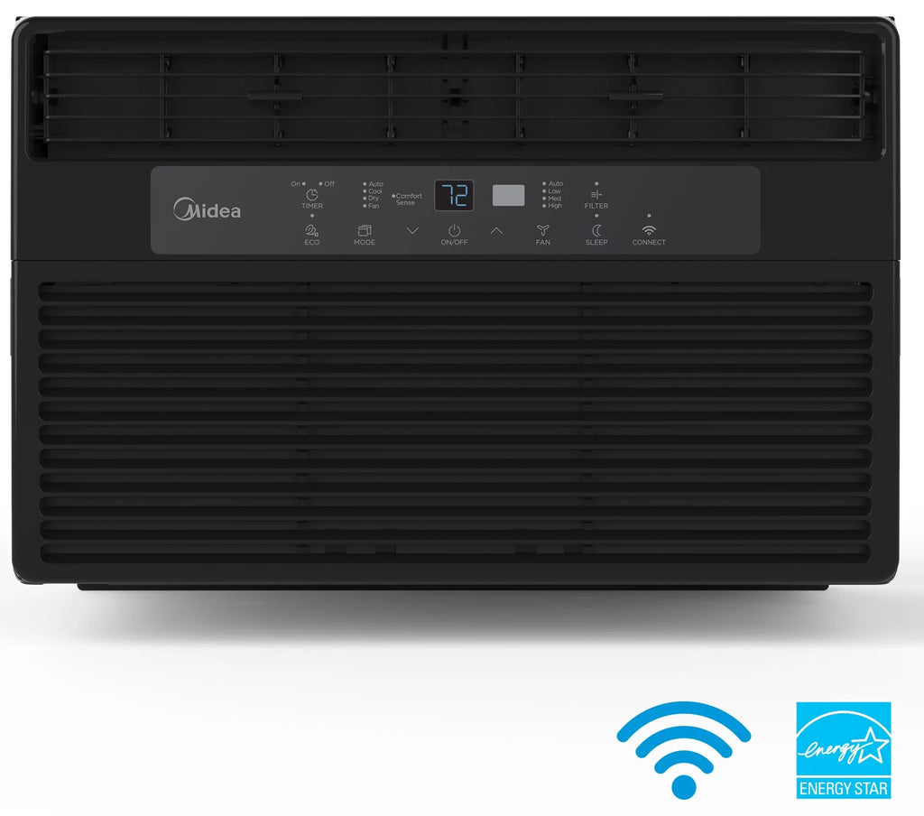 8,000 BTU 115V Smart Window Air Conditioner with Remote, Black X790754
