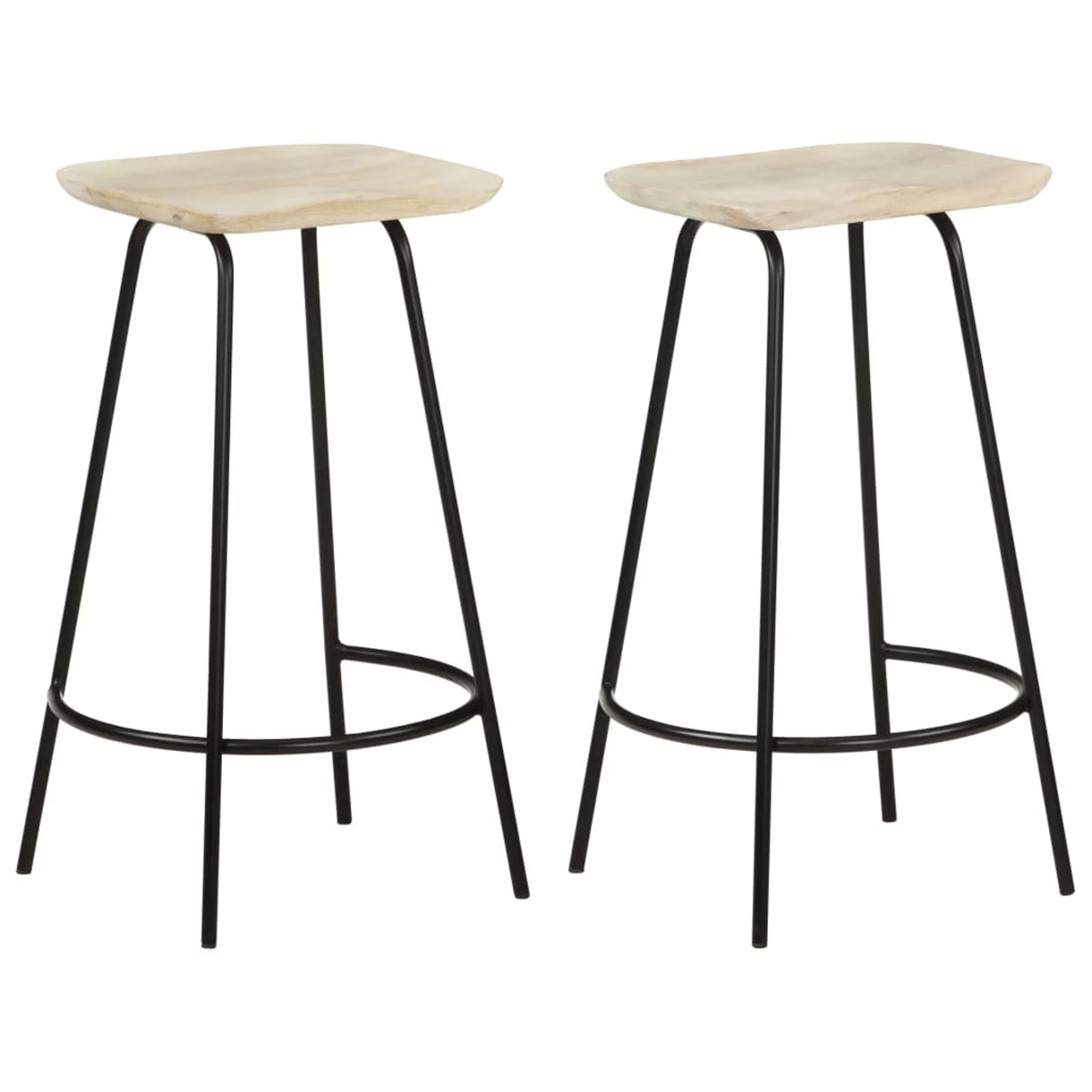 Solid Mango Wood Bar Stools 2 pcs V141