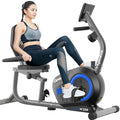 Magnetic Recumbent Exercise Bike 330lbs Blue E927335