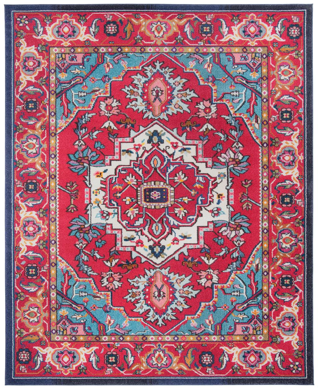 Red Turquoise 10' x 14' Area Rug Q48506