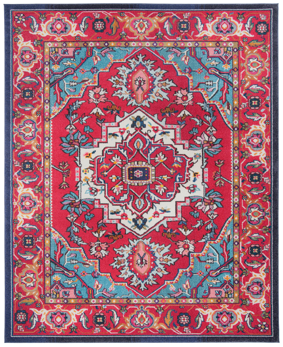 Red Turquoise 10' x 14' Area Rug Q48506
