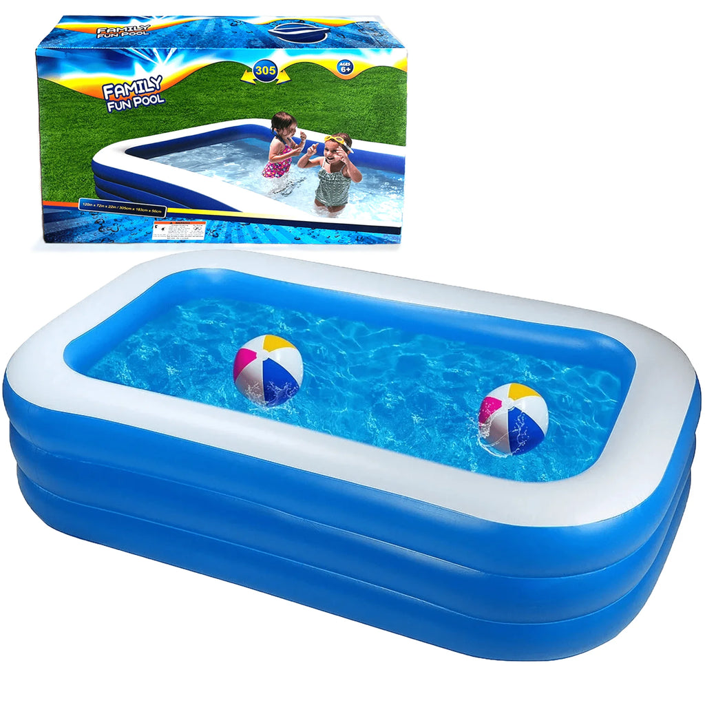 Inflatable Kiddie Pool 71 x 51 x 24 Rectangle Swimming Pool T85065