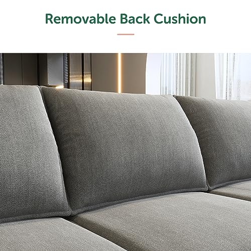 Grey 6-Seater Modular Sectional Sofa with Storage P5460