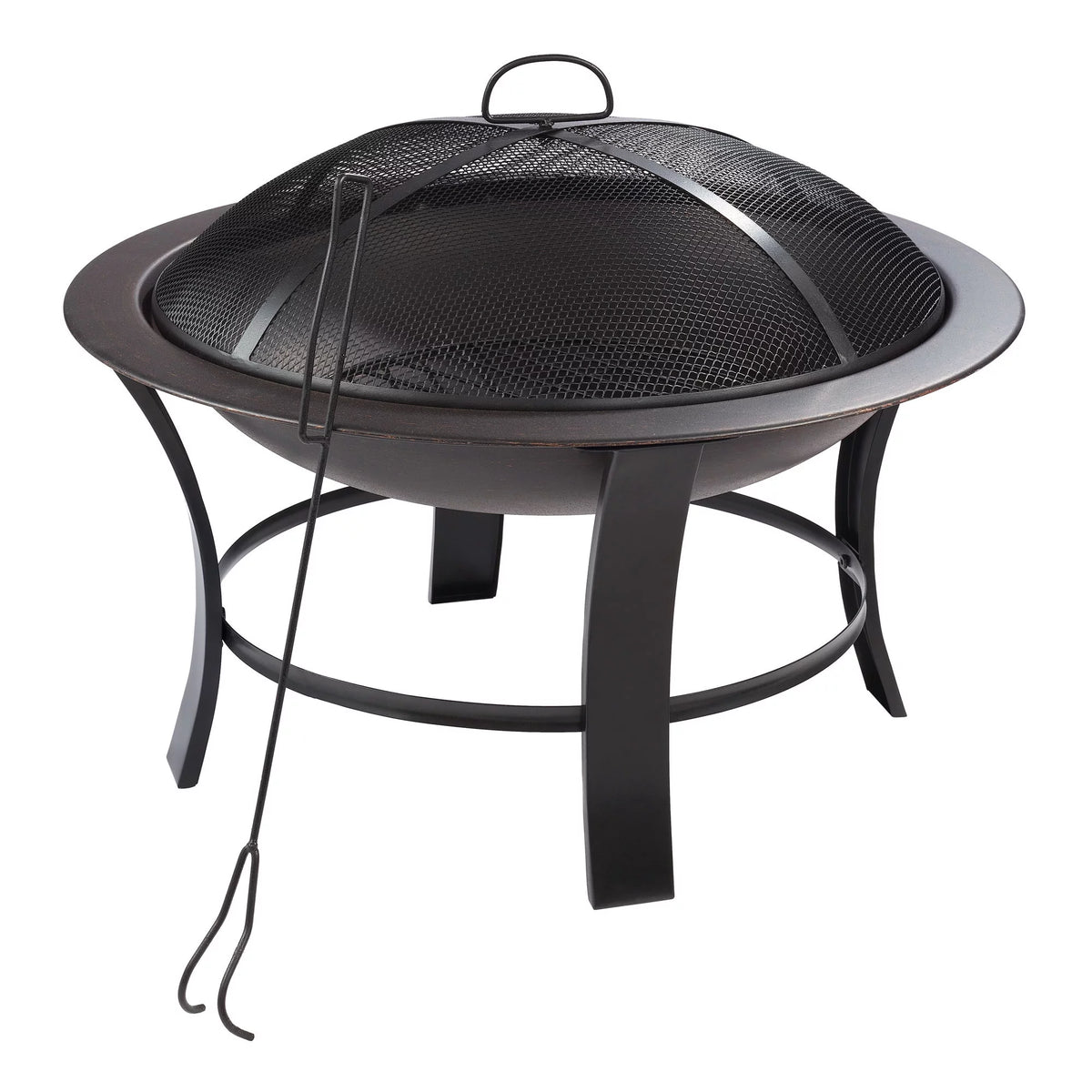 26 Metal Round Wood-Burning Fire Pit M7084