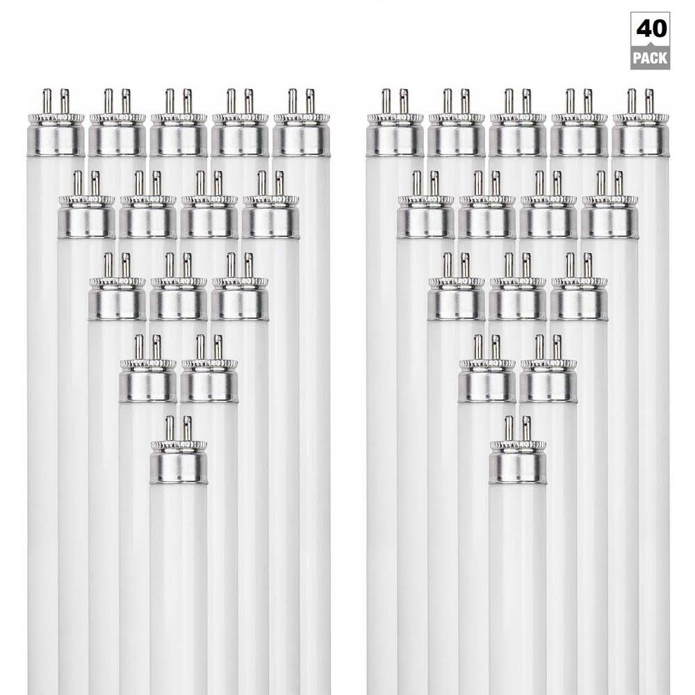 Cool White 4100K T5 Fluorescent Tube Light Bulb (40-Pack) I192