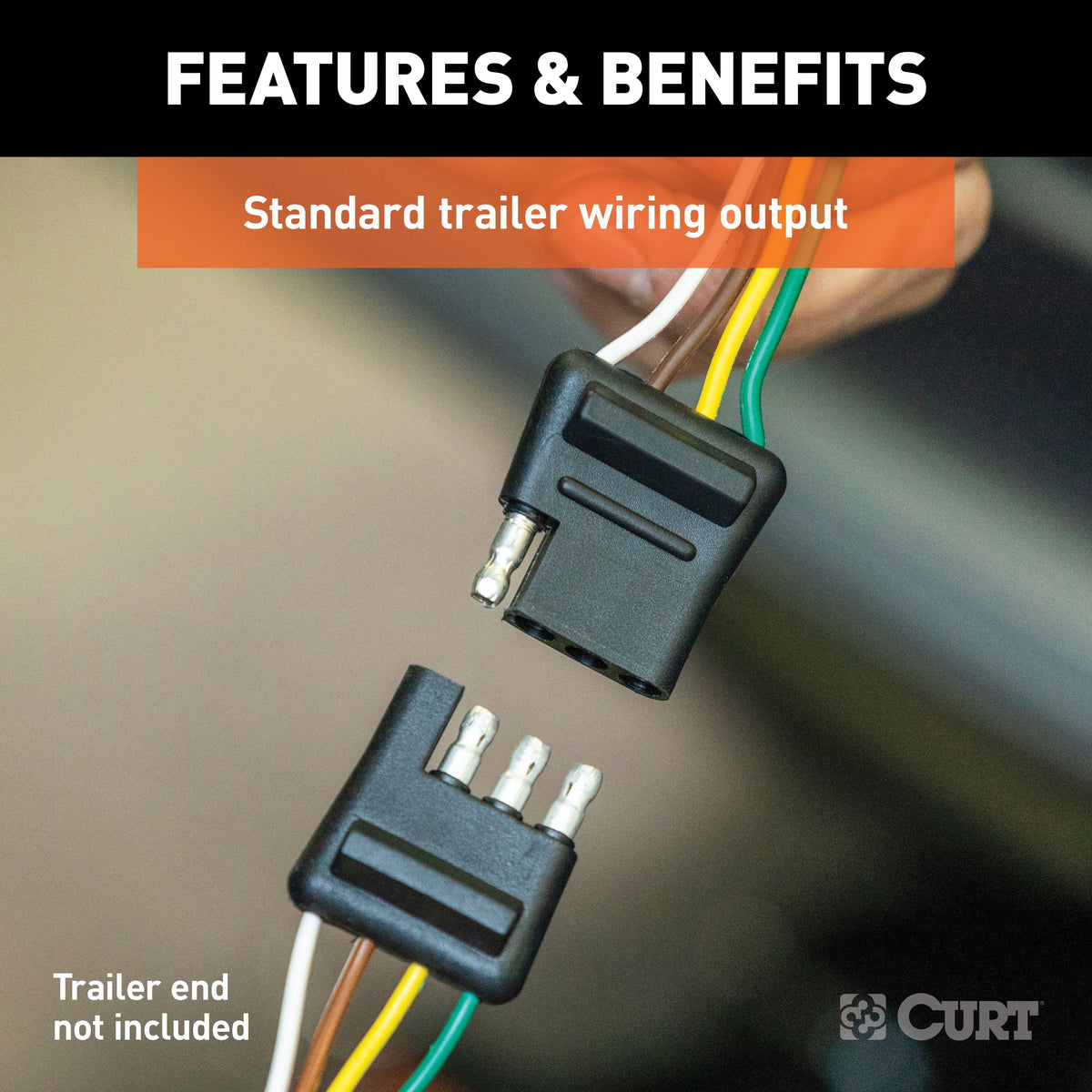 Vehicle-Side Custom 4-Pin Trailer Wiring Harness N8862