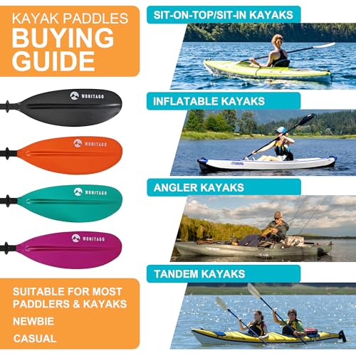 Aluminum Shaft PP Blade Floating Kayak Paddle U40878