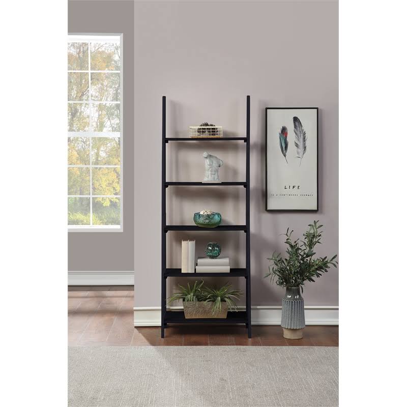 Black Ladder Bookcase R3281