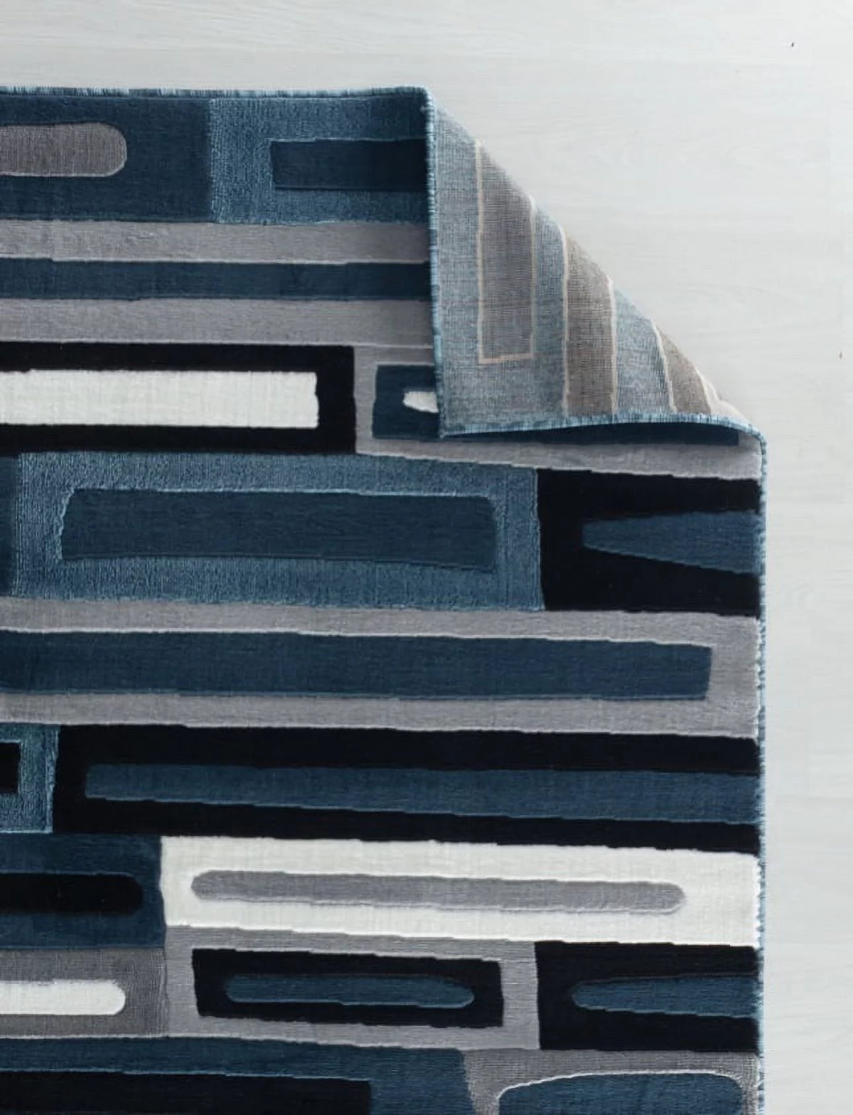 Yellow Grey Modern Abstract Area Rug N758414