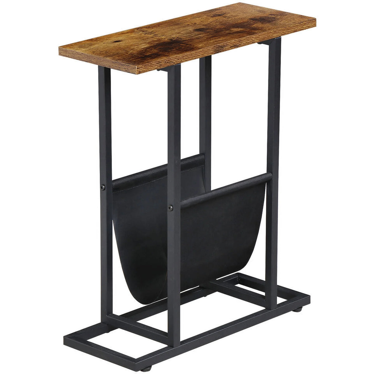 Narrow End Table with Side Pocket P304
