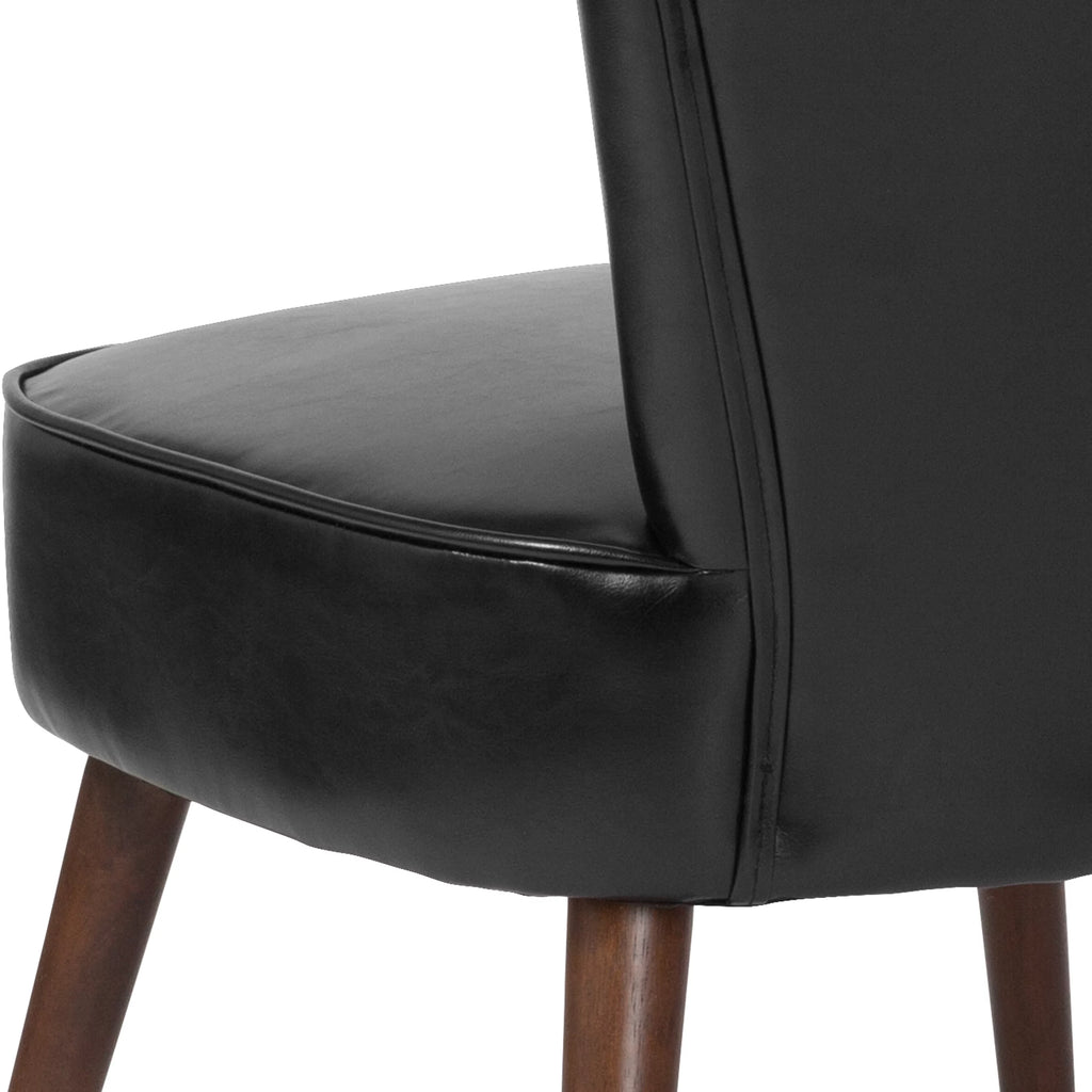 Black LeatherSoft Retro Chair H5274