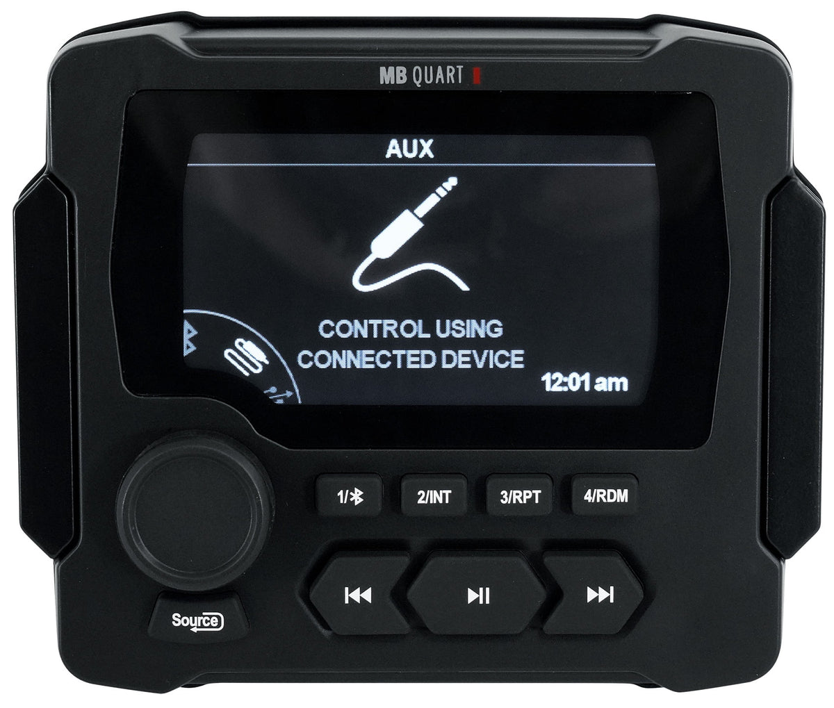 Marine Receiver with Bluetooth and 4 8" Black LED Speakers B4447