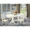 5 Pc Dining Table and 4 Wood Seat Chairs G65883