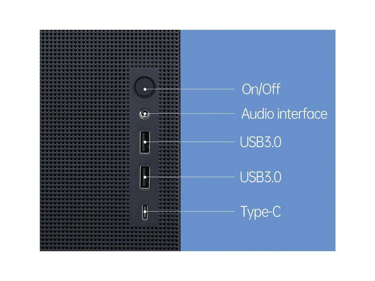 Black Micro ATX Mid Tower Computer Case with 120mm Fan U86384